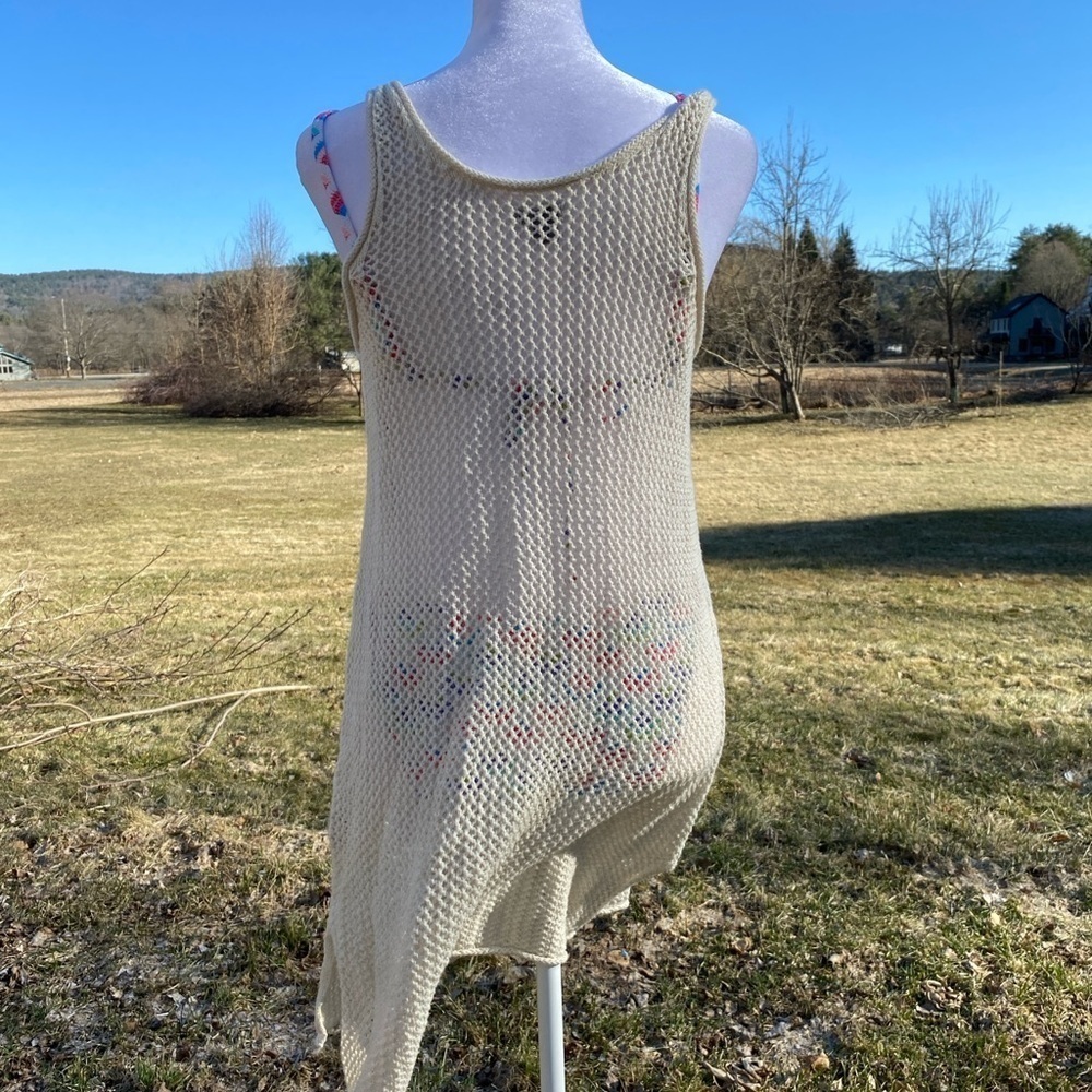 Aerie Coverup Netting Beige Medium - Picture 2 of 8